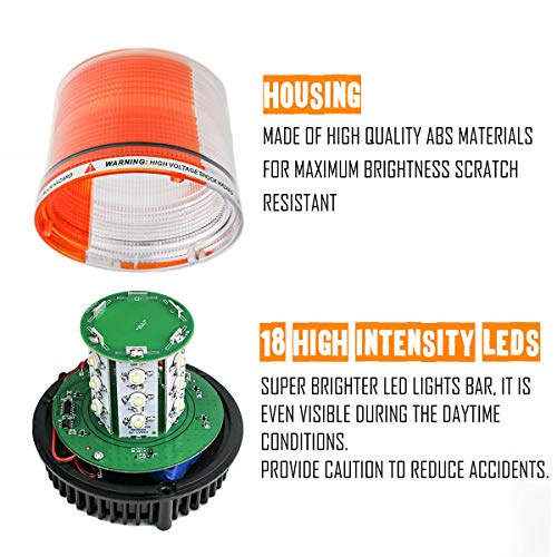 LED Wireless Rotating Beacon Battery Strobe Warning Light Red Blue - color: Red/Blue
