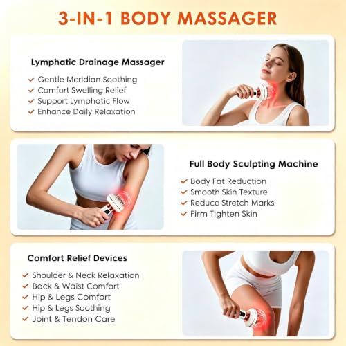 Lymphatic Drainage Massager for Full Body Contouring Smoother-Looking Skin