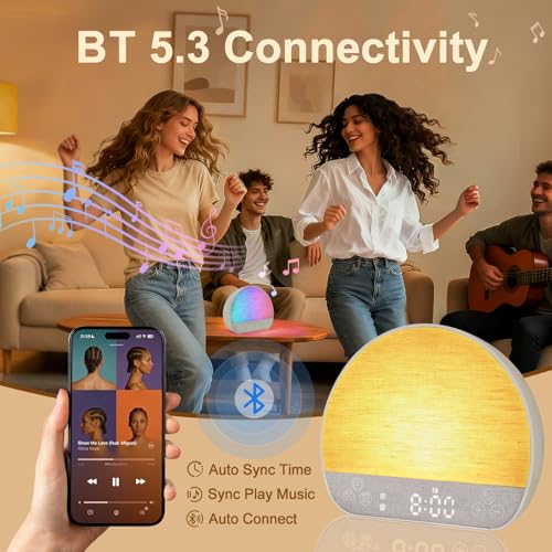 JONRRYIN Sunrise Alarm Clock Wake Up Light for Heavy Sleeper with Remote