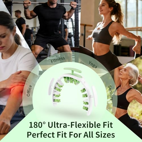 Cellulite Massage Roller & Tool - Lymphatic Drainage Massager, Deep Fascia Release Muscle Roller for Legs, Thighs, Hips, Buttocks, and Abdomen, Anti Cellulite Remover with Travel Pouch (Green)