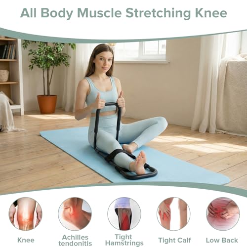 Hamstring Stretcher, Knee Extension & Pain Relief Device for Lower Body Flexibility, Adjustable Back, Leg, Calf & Hip Stretching Tool, Improves Range of Motion, Knee Pain Relief