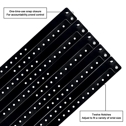 Plastic Party Black Wristband 100 Pack, Vinyl Wristband for Event - color: Black