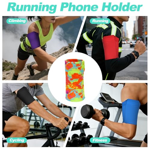 Cell Phone Armband Sleeve, Universal Sports Arm Band Rainbow - color: Rainbow