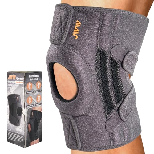 JWW ELITE Knee Brace for Men and Women, Open Patella, Knee Pain Relief, L - size: Large