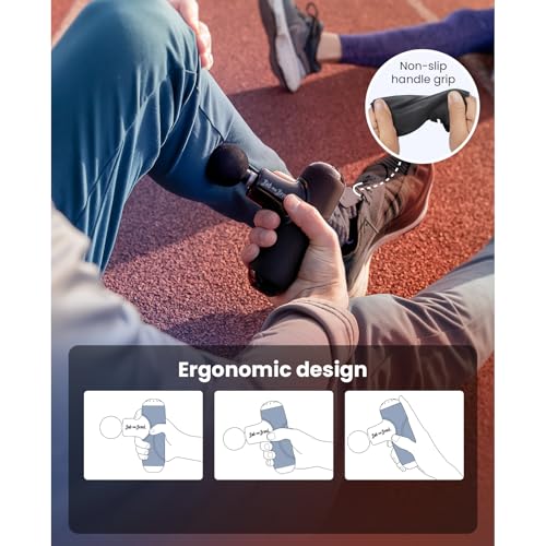 BOB AND BRAD Q2 Pro Mini Massage Gun with Heat and Cold for Muscle Recovery - color: Midnight Black