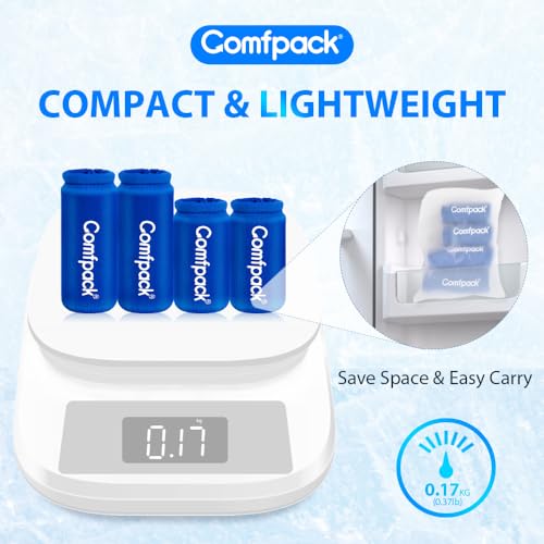 Comfpack 4PCS Finger Sleeves Gel Ice Pack for Pain Relief, Hot Cold Therapy - color: Blue