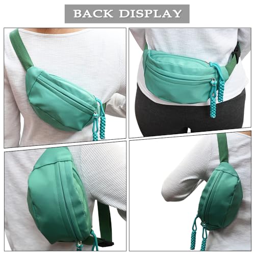Fanny Pack for Kids, Adjustable Crossbody Waist Bag for Boys Girls, Green - color: Green