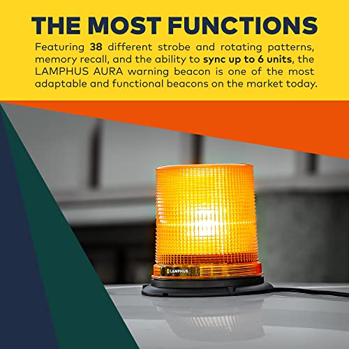 LAMPHUS Aura 7 Inch 12W Green LED Beacon Warning Strobe Light For Trucks - color: Green, size: 7"
