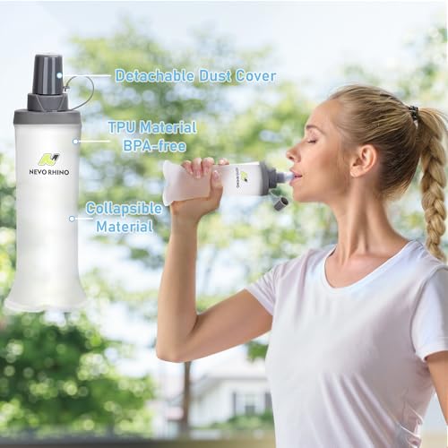 N NEVO RHINO Running Hydration Vest with 2 TPU 250ml Soft Flasks - color: White, size: Small