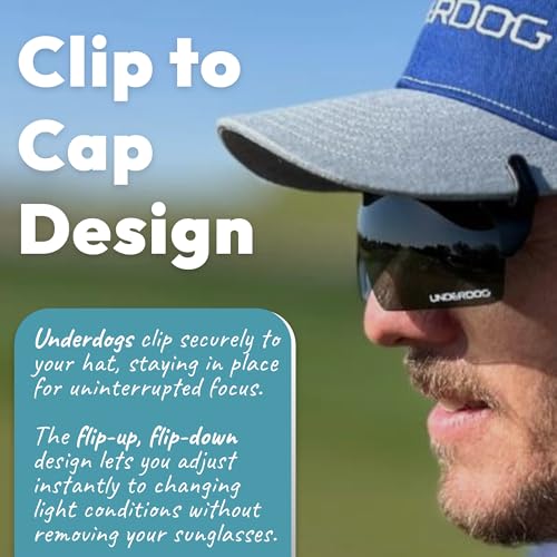 UNDERDOG Rocky Clip-On Hat Sunglasses, Polarized & Non-Polarized, 2 Sizes - color: Green