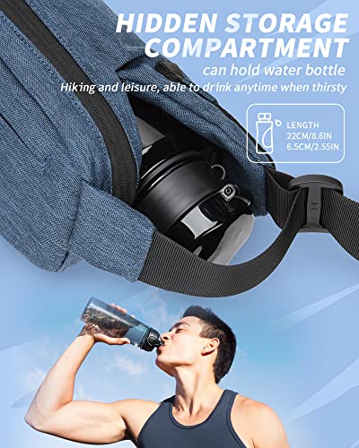 Fanny Pack For Women,Crossbody Sling Bags For Women,Waist Packs For Men,Belt Bags Travel Fanny Pack,Casual Daypack Shoulder Bag Running Tactical Man Purse - color: A1-Blue White