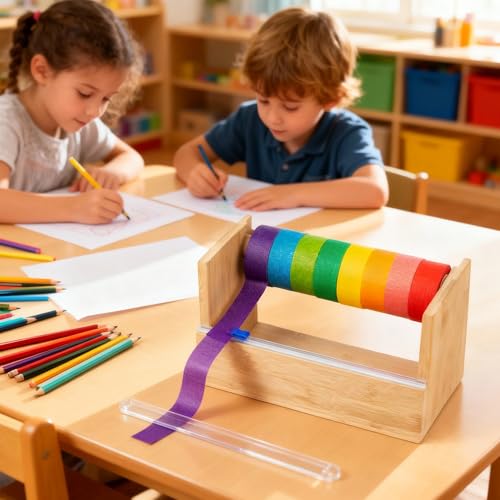 Wood Masking Tape Dispenser,Multi Roll Tape Dispenser Tape Cutter Holder