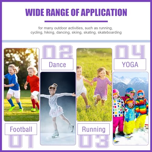 Tarpop 2 Pairs Kids Ankle Brace, Compression Sleeves, M+S, Purple - color: Purple, size: Small,Medium