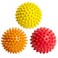 Spiky Massage Balls for Feet, Back, Hands, Muscles - Firm, Medium and Soft Spiked Massager Rollers for Plantar Fasciitis, Exercise, Neuro-Balance, Physical Therapy, 3-inch