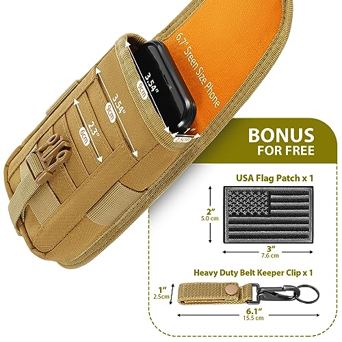 SOWHUP Tactical Molle Pouch Cell Phone Pouch Holster Small Utility EDC Pouch Gadget Organizer Bag - color: ACU2