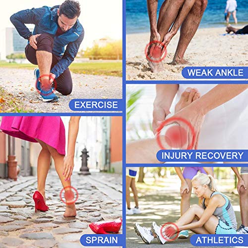 beister 1 Pair Ankle Support Breathable Neoprene Compression Ankle Brace for Men and Women, Elastic Sprain Foot Sleeve for Sports Protect, Arthritis, Plantar Fasciitis, Achilles tendonitis, Recovery - size: X-Large (Pack of 2)