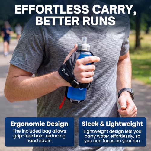Handheld Running Water Bottle (Premium - Blue) - color: Premium - Blue