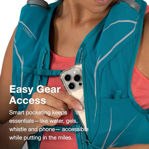 Osprey Duro LT Men's Running Hydration Vest with Hydraulics Soft Flasks - color: Seaweed Green/Limon