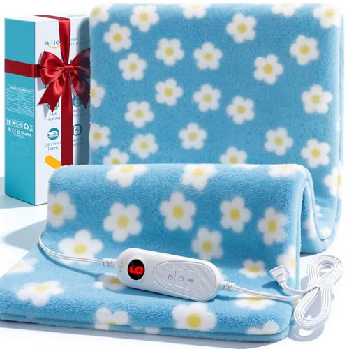 ALLJOY Heating Pad, Cute Period Heating Pad for Back Neck Shoulder, 12"X24" - color: Blue