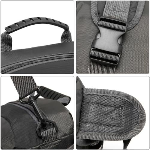 Entchin Water-Resistant Fanny Pack, 4-Zipper Belt Bag - color: E131 Black