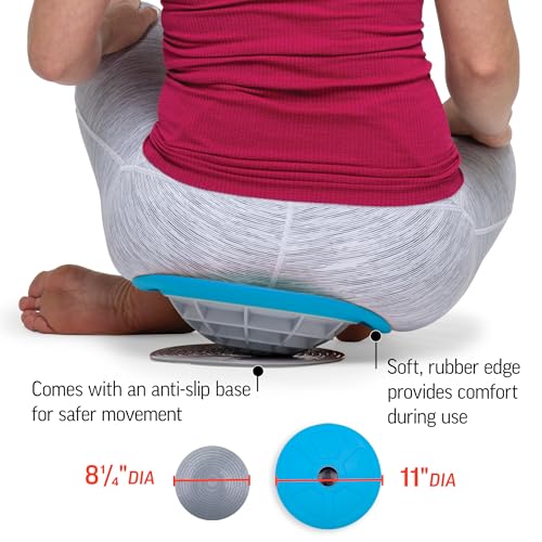 OPTP Pelvic Rocker Core Trainer, Pelvic Floor Training Disc, Blue, 3" x 11"
