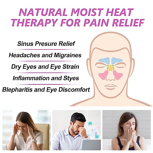 RelaxCoo Microwave Heating Pad, Face Eye Mask Microwavable for Dry Eyes, Migraines, Headache, Sinus Pressure Relief and Relaxation, Warm Compress Eye Pillow Heat Pad, Blue - style: Blue 1 Pack
