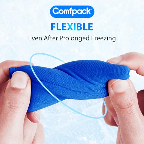 Comfpack 4PCS Finger Sleeves Gel Ice Pack for Pain Relief, Hot Cold Therapy - color: Blue