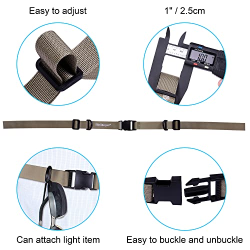 Wisdompro Backpack Chest Strap, Heavy Duty Backpack Sternum Strap Add on - color: Khaki