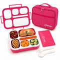 kinsho Bento Lunch Box, Ice Pack Insulated Bag for Girls, Kids, Teens, Pink - color: Pink