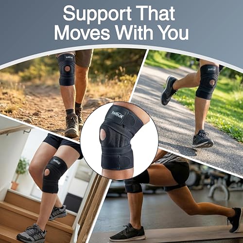 Knee Brace for Men & Women with Patented 4-Way Adjustable Support