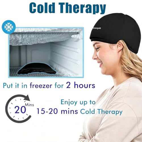 XL Cold Cap for Chemotherapy Patients, Chemo Cold Cap, Cold Compress, Black - color: Black, size: Large