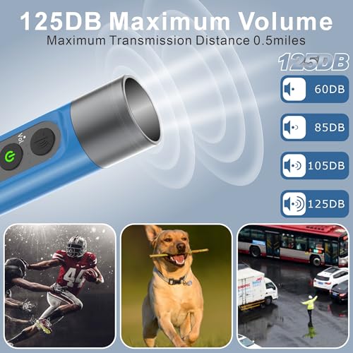 Electronic Whistle Highest IPX5 Maximum Sound 125db Battery 1000mAh Blue for Coaches Teacher, Sports Whistle - color: Blue