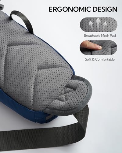 WATERFLY Water Bottle Fanny Pack, Hiking Hydration Belt for Women Men - color: Blue