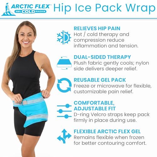 Arctic Flex Hip Ice Pack Wrap After Surgery - Pain Relief for Flexor, Hip