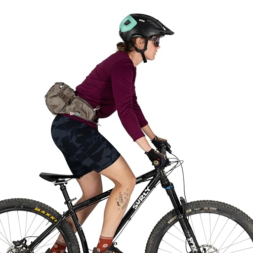 Osprey Seral Biking Waist Pack with Hydraulics Reservoir for Men & Women, Hydration Belt with Water Bladder - color: Raven Black, style: 7L