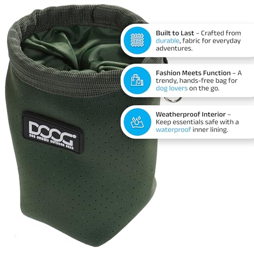 DOOG Treat & Training Pouch - Green | Clip-On Pouch for Dog Walks & Training - color: Green, size: Small