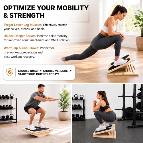 3 in 1 Slant Board & 180°/360° Balance Board, (400LBS) Capacity