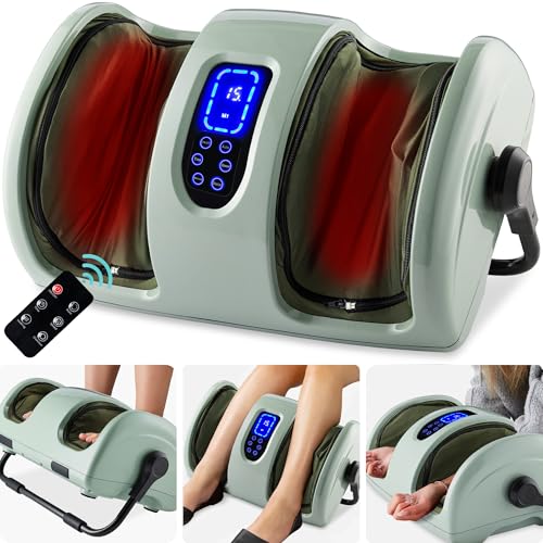 Best Choice Products Heated Shiatsu Foot Massager for Pain Relief, Plantar Fasciitis, Neuropathy, Blood Circulation w/Compact Design - Sage - color: Sage