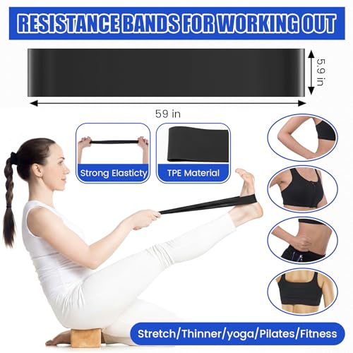 9 Inch Bulk Pilates Balls Resistance Bands Set - color: Black