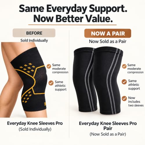 CopperJoint Compression Knee Sleeves Women & Men, Training, 1 Pair, XLarge - size: X-Large
