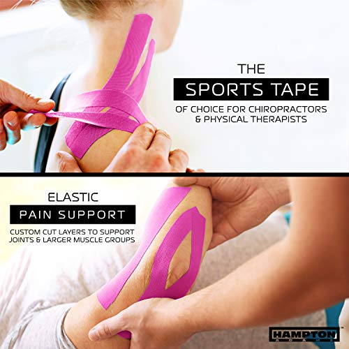 Hampton Adams Kinesiology Tape, Uncut Roll, Waterproof Muscle Support - color: Pink, size: 2in x 135ft (1 Roll)