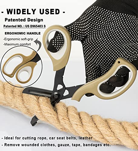 MEUUT Medical Scissors 2-Pack Trauma Shears for Nurses All Purpose Scissors - color: Black+quartz Grey