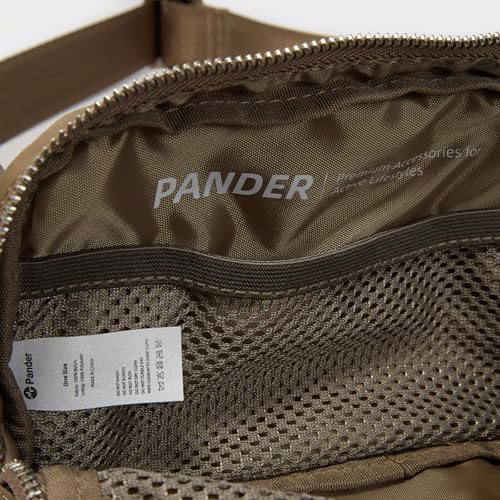 Pander Crossbody Belt Bag for Women and Men, Travel and Everyday Use - color: Gray Brown