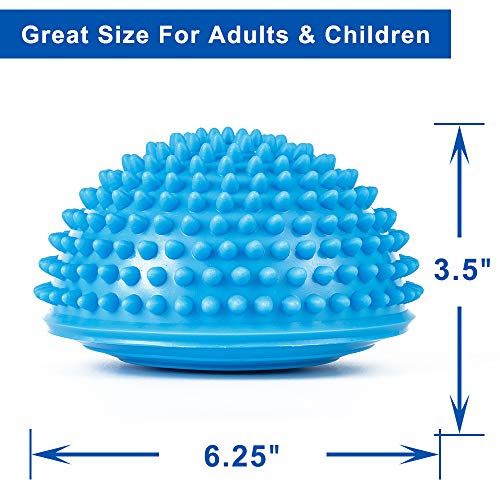 StrongTek Balance Pod Kit, 4 Hedgehog Pods, Wobble Cushion, Air Pump