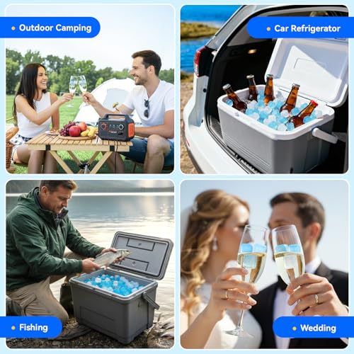 360 Pack Reusable Ice Cubes, Refreezable Plastic Ice Cubes - color: blue and white