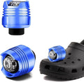 Rechargeable Clog Lights 2PCS, LED Shoe Clip Flashlight with 3 Modes, Waterproof Shoe Charm Accessories for Walking, Running, Camping – Adults & Kids (6 Colors) - color: Blue