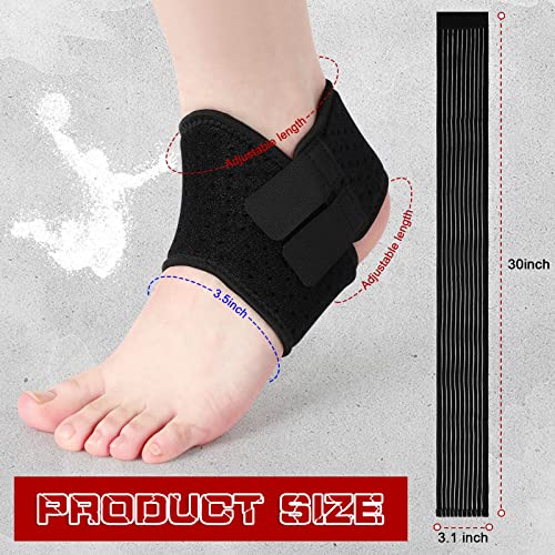 Junkin 2 Pairs Kid's Ankle Support Brace, Neoprene Sleeve, Black - color: Black