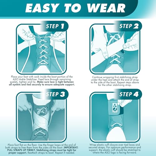Med Spec ASO Ankle Stabilizer Lace Up Ankle Brace Sprain Support Black, XS - color: Black, size: X-Small