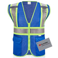 3M High Visibility Reflective Safety Vest with Zipper and Pockets Blue,M - color: 3m-blue, size: Medium