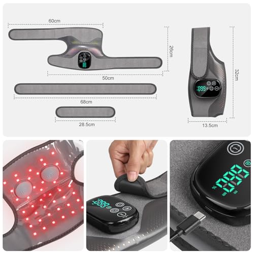 GALAX PRO Knee Electric Massager with Heat, Cordless Heated Knee Massage
